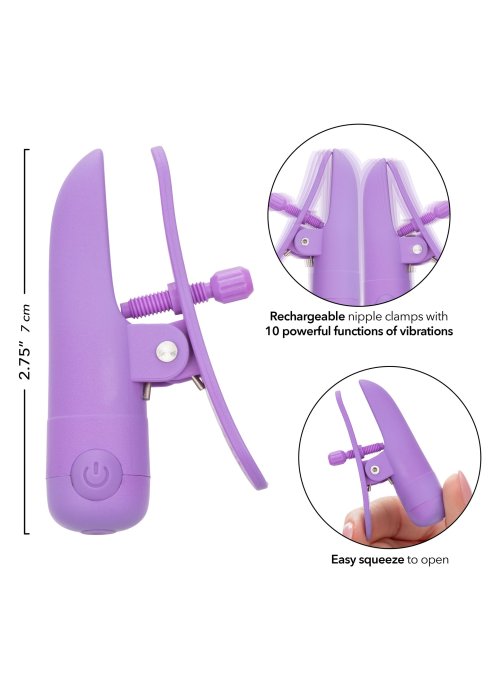 Cleme Sfarcuri cu Vibratii California Exotics "Nipplettes" - Violet##
