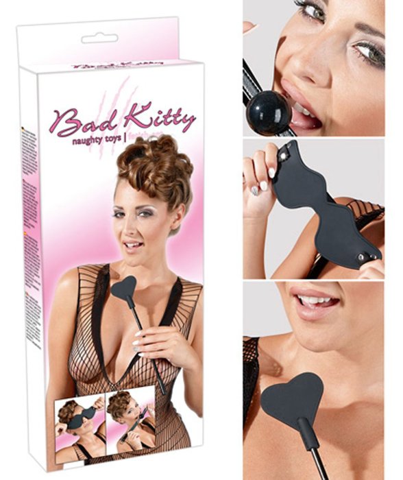Kit Fetish, Naughty Toys, Bad Kitty, 3 piese, negru