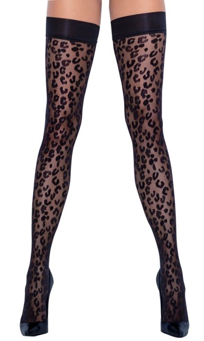 Ciorapi cu Banda si Model Cottelli LEGWARE - Negru