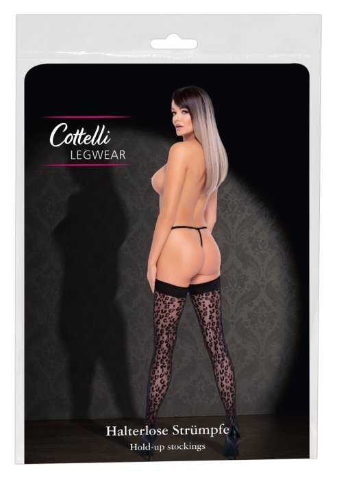 Ciorapi cu Banda si Model Cottelli LEGWARE - Negru