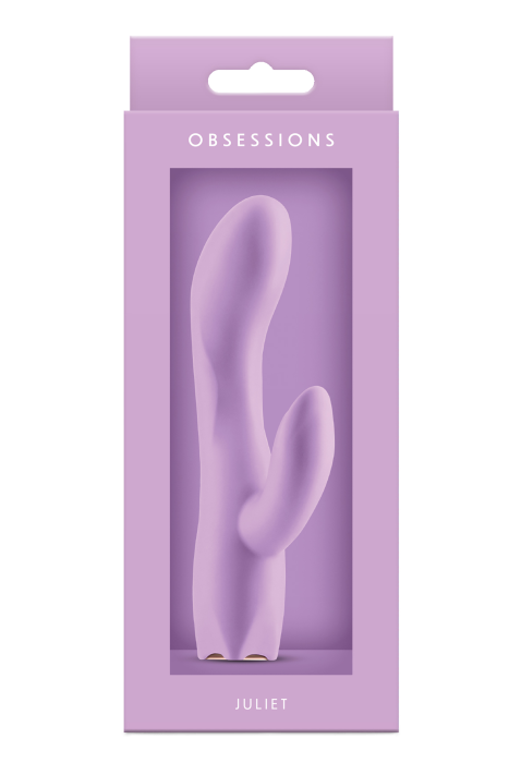 Vibrator Iepuras Obsession Juliet - Light Purple - dimensiuni complete