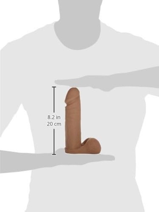 Realistic Ultraskin dildo Vac-U-Lock 8" UR3, maron - 20 cm