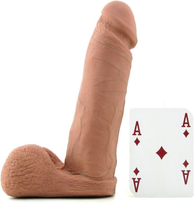 Realistic Ultraskin dildo Vac-U-Lock 8" UR3, maron - 20 cm