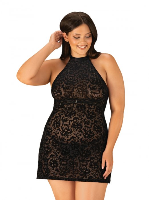 Set Camasa de Noapte si Bikini Softily Obsessive - Negru