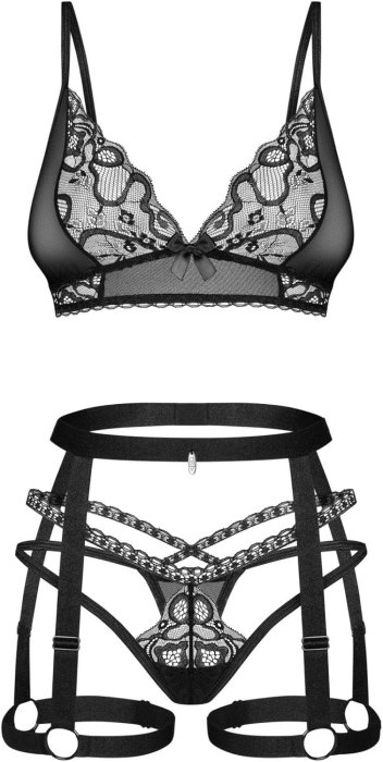 Set Lenjerie Intima  Blomentis Obsessive - Negru