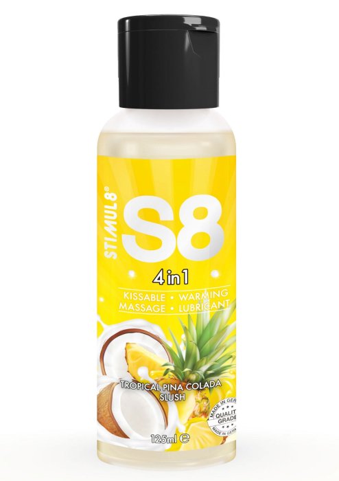 Lubrifiant S8 4-in-1 Dessert, Tropical Pinacolada, Aroma Ananas, comestibil, 125 ml