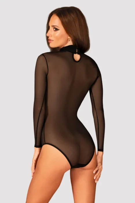 Body Sexy Transparent Obsessive B136 - Negru - detaliu design