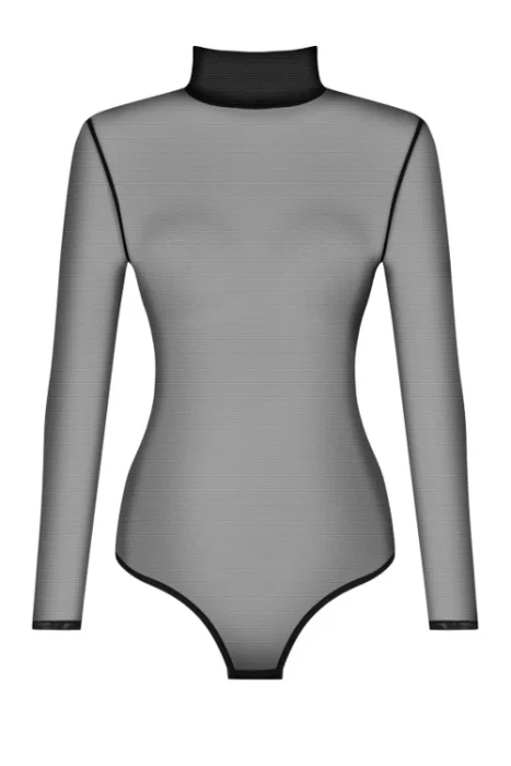 Body Sexy Transparent Obsessive B136 - Negru - culoare si material