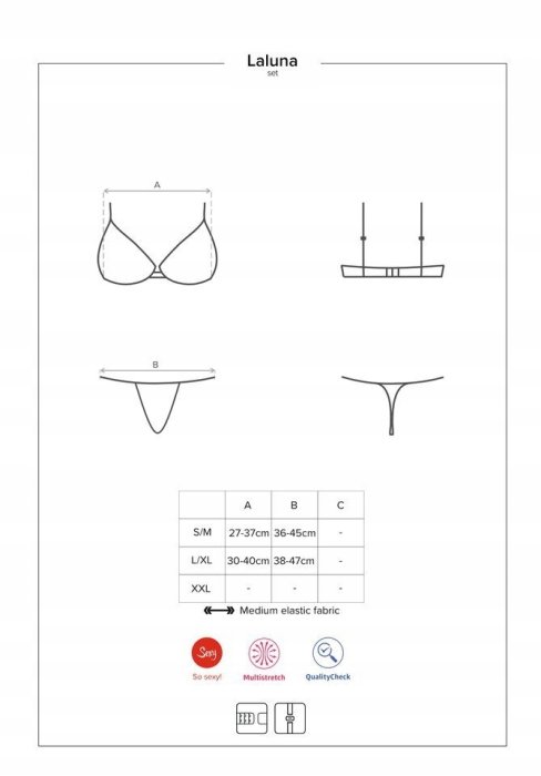 Set Lenjerie Intima Laluna Obsessive - Negru