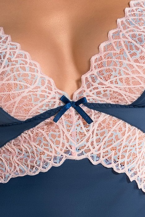 Set Cămasa de Noapte si Bikini Selina Cashmir - Albastru