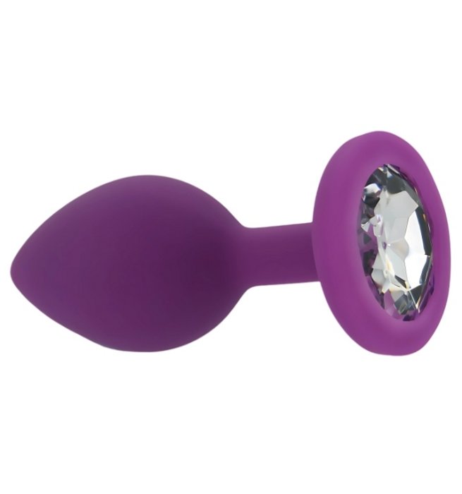 ​Dop anal din silicon Toosh, mic, violet, 7,4 cm, Small