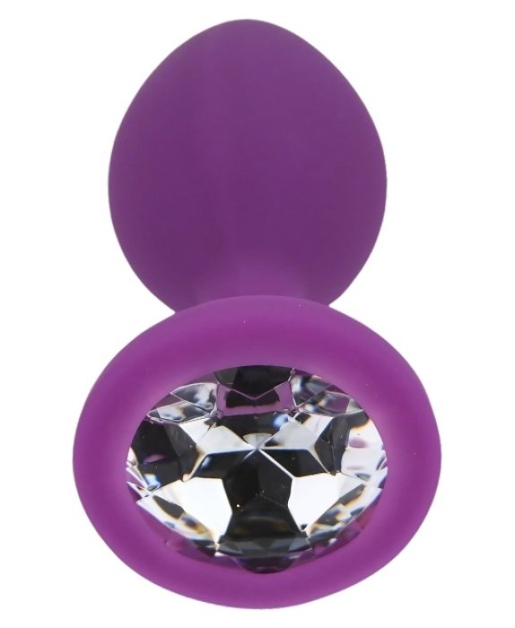 ​Dop anal din silicon Toosh, mic, violet, 7,4 cm, Small