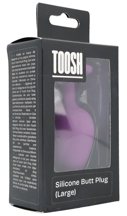 ​Dop anal din silicon Toosh, mare, violet, 9,4 cm, Large