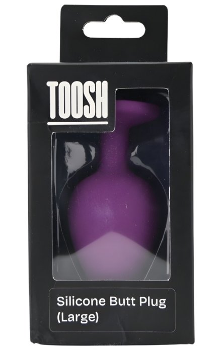​Dop anal din silicon Toosh, mare, violet, 9,4 cm, Large