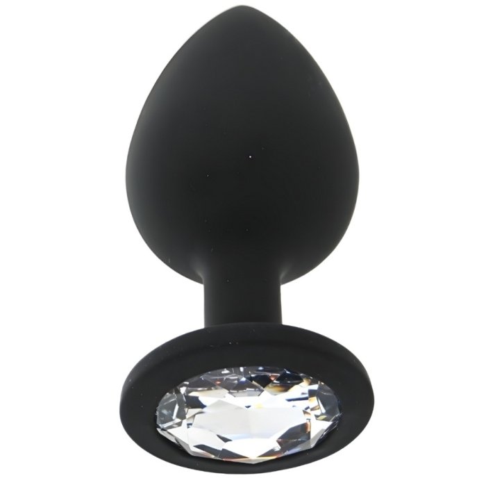 ​Dop anal din silicon Toosh, mare, negru, 9,4 cm, Large