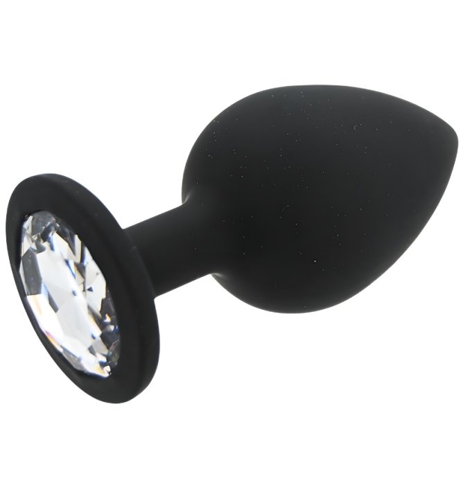 ​Dop anal din silicon Toosh, mare, negru, 9,4 cm, Large