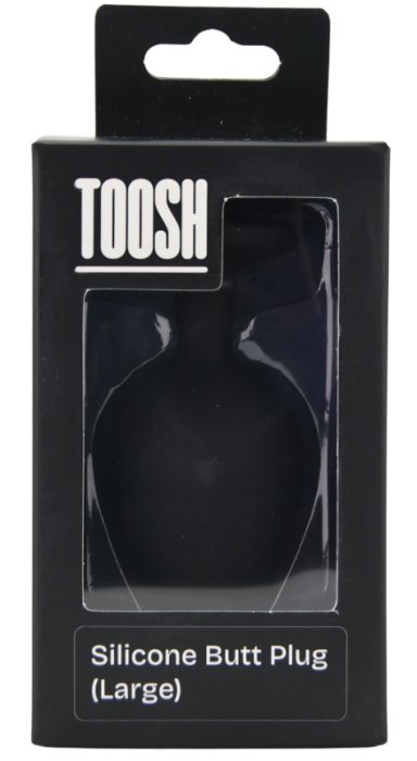 ​Dop anal din silicon Toosh, mare, negru, 9,4 cm, Large
