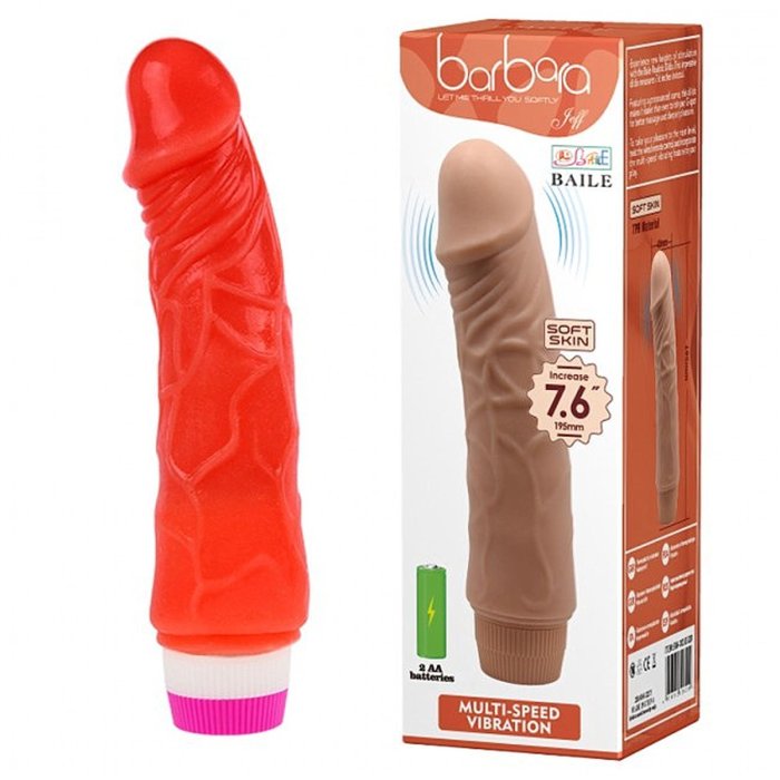 Vibrator Baile »Fantasy Vibe« 19,5 cm - Rosu - detaliu design