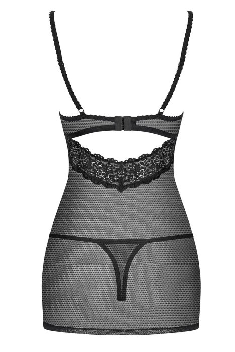 Set Neglije si Bikini Plasa Obsessive, 852-Che-1 - Negru