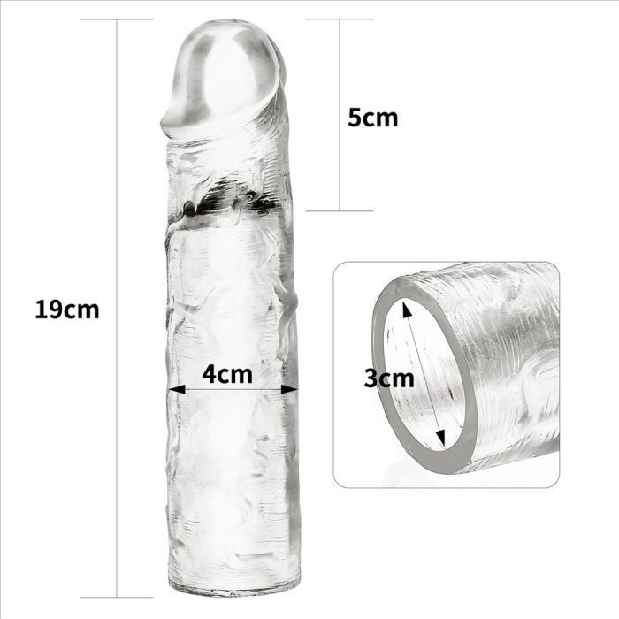 Prelungitor Penis Lovetoy »Flawless Clear +2« 19 cm