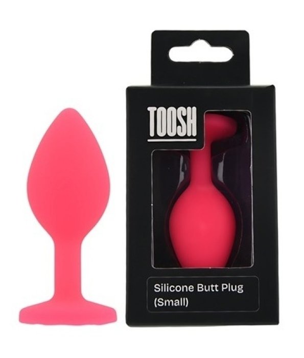 ​Dop anal din silicon Toosh, mic, roz, 7,4 cm, Small