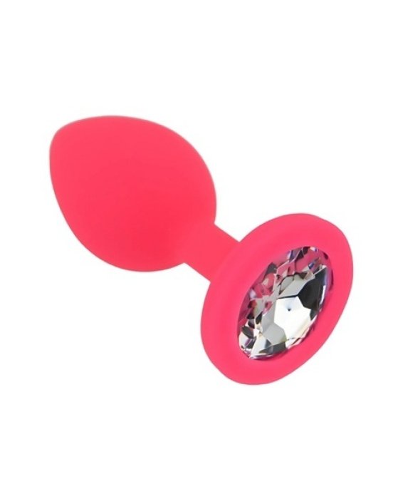 ​Dop anal din silicon Toosh, mic, roz, 7,4 cm, Small