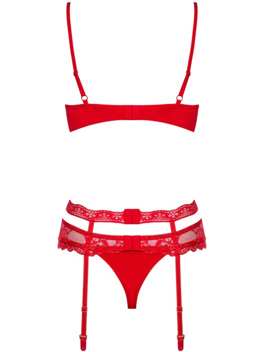 Lenjerie Intima Obsessive Set Heartina - Rosu