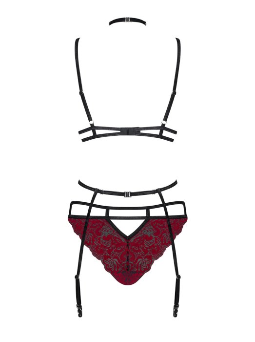 Set Lenjerie Intima Sugestina Obsessive - Rosu