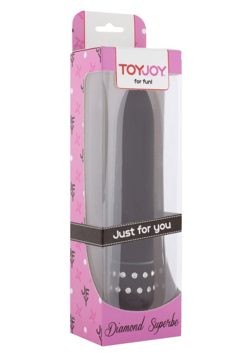 Vibrator ​Diamond Superbe, ToyJoy cu strasuri - Negru