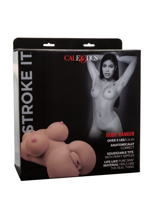 ​​Corp silicon femeie Stroke It Body Banger, CalExotics - Brown​