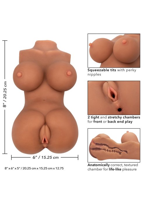 ​​Corp silicon femeie Stroke It Body Banger, CalExotics - Brown​