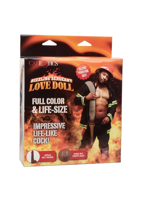 Papusa Sexuala Barbat Gonflabil cu penis Sizzling Sergeant Love Doll - Brown