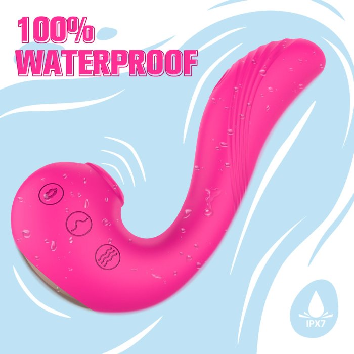 Vibrator cu suctiune Elys Madness, Toyz4Lovers - Roz