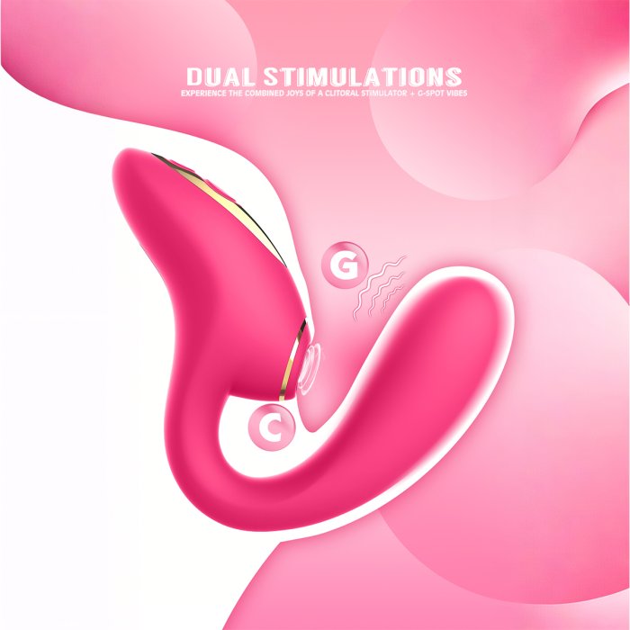 Vibrator Stimulator multifuncțional cu suctiune, senzații unice, orgasme de neegalat - vedere laterala