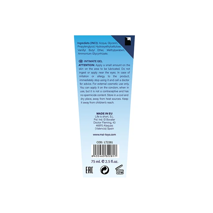 Lubrifiant intim pe baza de apa, Moi BTB Warm Feeling - 75 ml