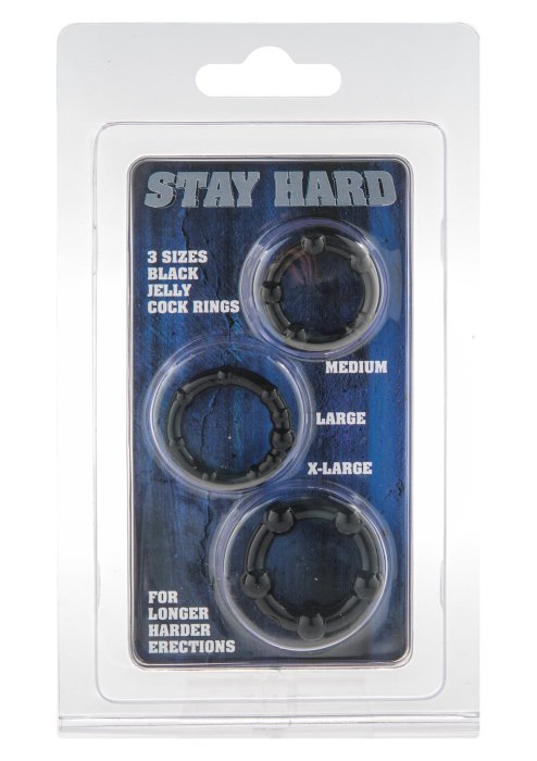 Set Inele Scala Selection »Stay Hard« Negru - culoare si material