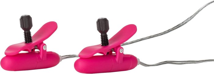 Vibratoare Incalzite Cleme Sfarcuri CalExotics Novelties Nipple Play Vibrating Heated Nipple Teasers - Roz