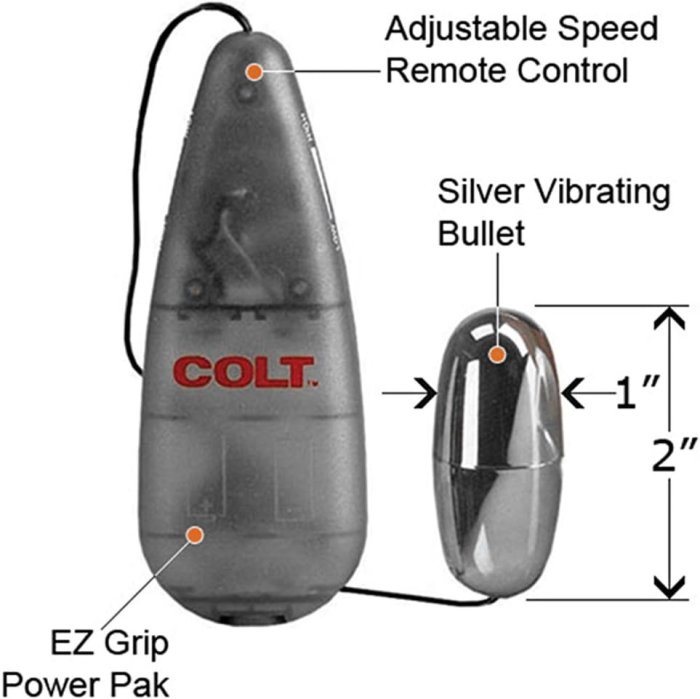 Ou Vibrator COLT Multi-Speed Power Bullet Metal - detaliu design