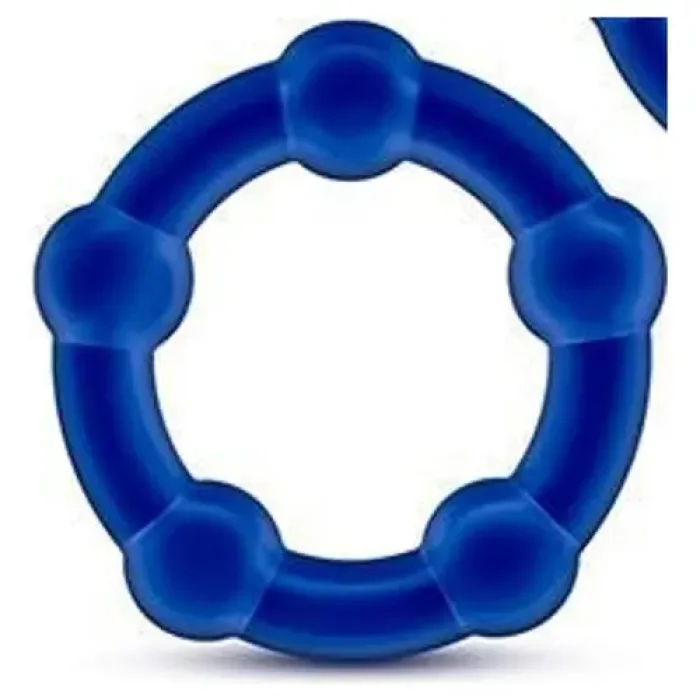 Set Inele Penis Stay Hard beaded cockrings blue