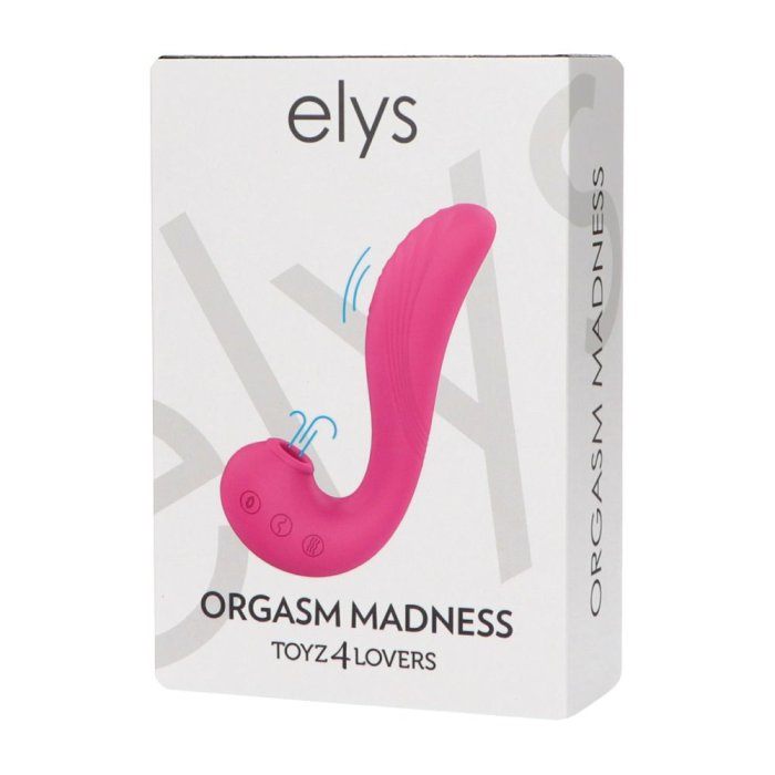 Vibrator cu suctiune Elys Madness, Toyz4Lovers - Roz