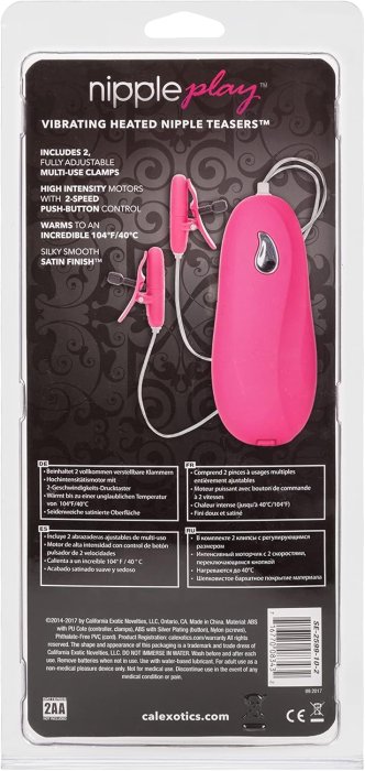 Vibratoare Incalzite Cleme Sfarcuri CalExotics Novelties Nipple Play Vibrating Heated Nipple Teasers - Roz