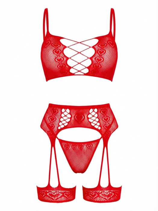 Set Lenferie Intima Mood Swing  Leg Avenue - Rosu
