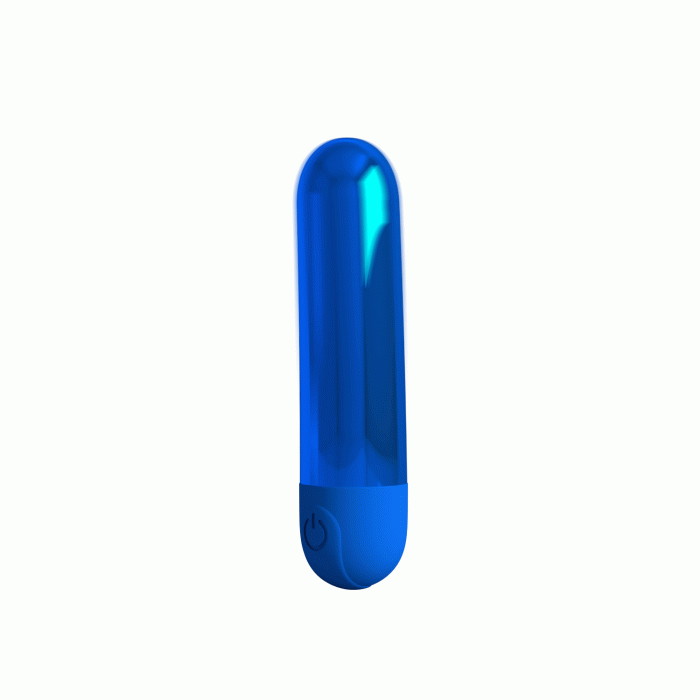 Mini vibrator bullet Kiwi Pretty Love Albastru Metalizat - curatare intretinere finisaj metalizat reincarcare USB