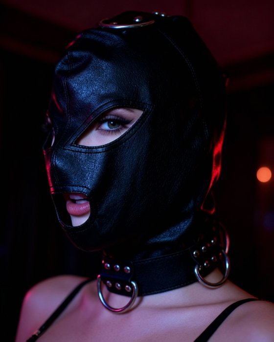 Masca cu siret si inel collar Toyz4Lovers - Negru - vedere 13