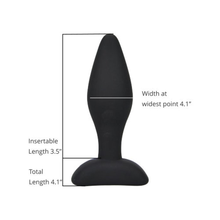 Dop anal din silicon Loving Joy, Negru, Medium