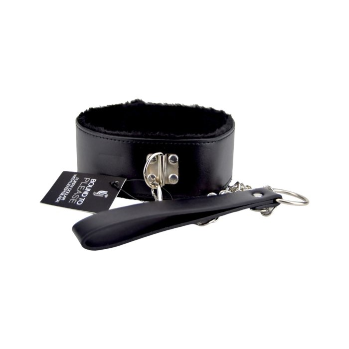 Zgarda piele Eco cu Lesa, Bound to Please - negru