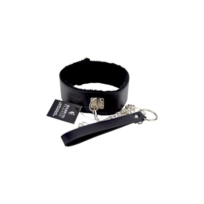 Zgarda piele Eco cu Lesa, Bound to Please - negru