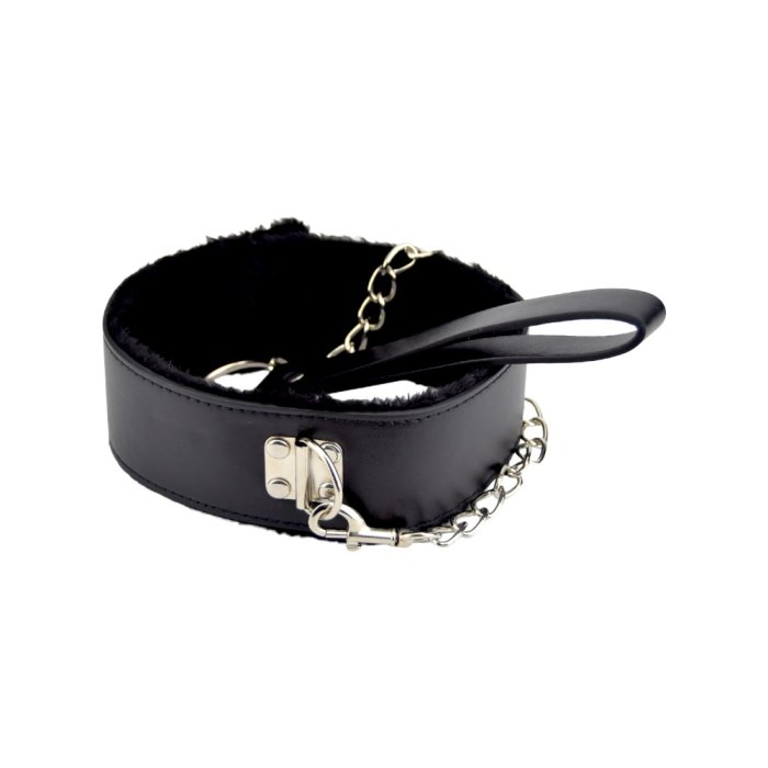 Zgarda piele Eco cu Lesa, Bound to Please - negru