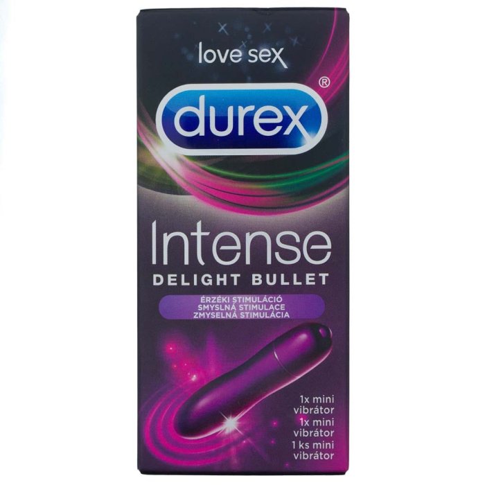 Vibrator DUREX Intense Delight Bullet Mini, Silențios și Discret - accesorii incluse