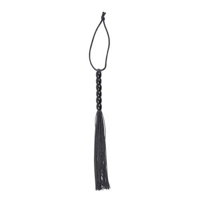 Bici mini Ohmama Fetish Ribbed Silicone Handle Flogger, 22 cm